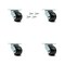 Service Caster 3.25 Inch Phenolic Swivel Caster Set with Roller Bearing and Swivel Lock SCC SCC-30CS3420-PHR-BSL-4 - alternate 1